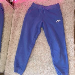 nike periwinkle/ light blue sweatpants